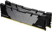 ������ 64Gb Kingston FURY Renegade Black, DDR4, DIMM, PC28800, 3600Mhz, CL18 (Kit of 2) (KF436C18RB2K2/64) (retail)