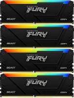 ������ ����������� Kingston 64GB 3200MT/s DDR4 CL16 DIMM (Kit of 4) FURY Beast RGB (KF432C16BB2AK4/64)