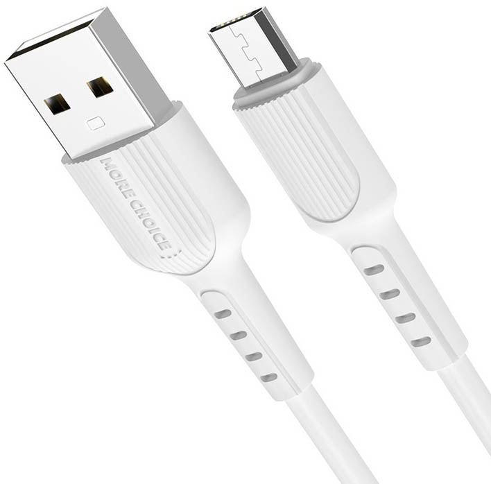  USB - microUSB, 1, More Choice K26m White