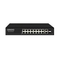 ����������� L2 PoE ���������� OSNOVO SW-8182/L(300W) 16 RJ45 PoE + 2 x RJ45 + 2 GE SFP ������, �� 30W �� ����, �������� �� 300W