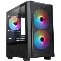 ������ XASTRA  A400M 3FRGB Black mATX/Mesh /Screwless TG+Mesh/2x140mm+1x120mm FC FRGB fans/ A400M-2FC14F-1FC12F