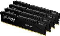 ������ 64Gb Kingston FURY Beast Black, DDR5, DIMM, PC48000, 6000Mhz, CL40 (Kit of 4) (KF560C40BBK4-64) (retail)