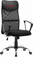Офисное кресло DEFENDER ATX черное (сетка, ткань, хром)