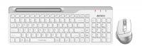 Клавиатура + мышь A4Tech Fstyler FB2535C клав:белый/серый мышь:белый/серый USB беспроводная Bluetooth/Радио slim