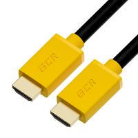 Кабель HDMI версия 2.0, Greenconnect GCR-HM441-3.0m 3.0m, черный, желтые коннекторы
