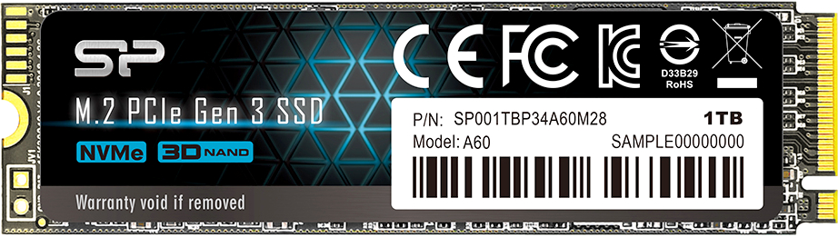 ������������� ���������� 1Tb SSD Silicon Power A60 (SP001TBP34A60M28)