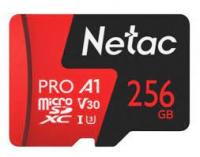   microSDHC 256Gb Class10 Netac NT02P500PRO-256G-R P500 Extreme Pro + adapter