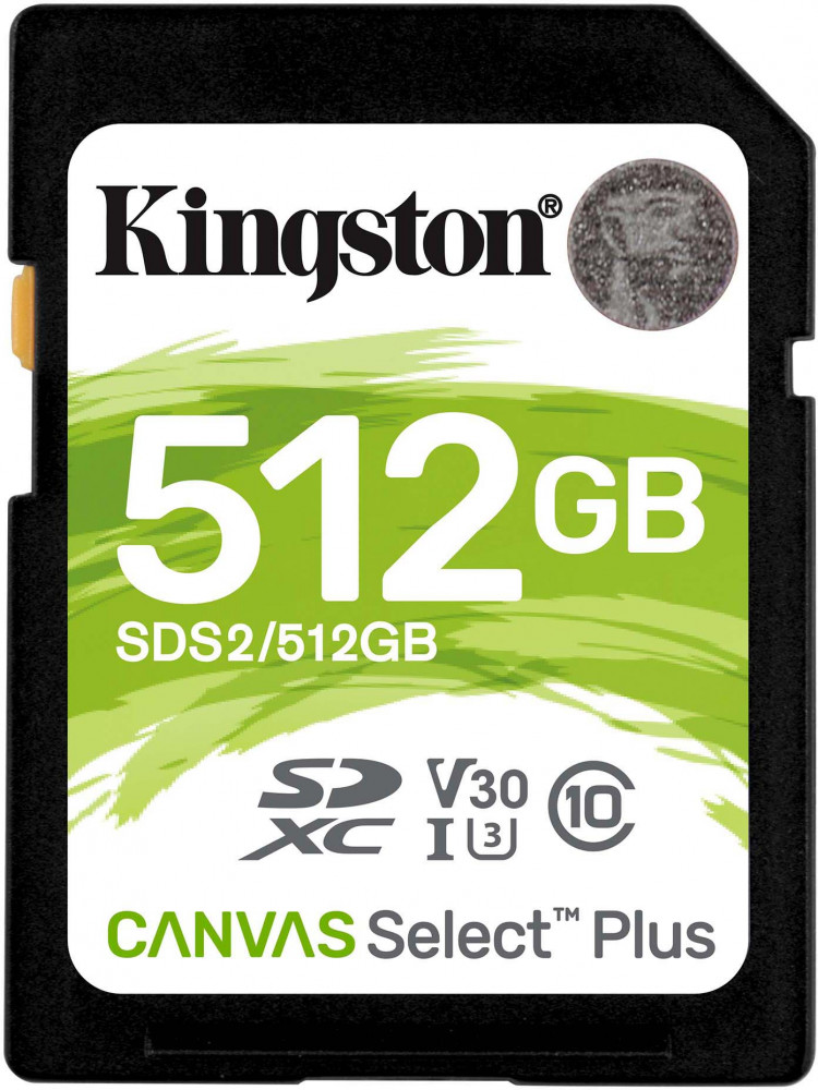   512Gb Kingston Canvas Select Plus SDXC Class 10 (SDS2/512GB)