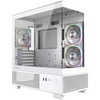 ������ Powercase Vision Micro S4W, Tempered Glass, Type-C, 3x 120mm ARGB PWM Fan, ARGB+PWM HUB, �����, mATX  (CVMMSHW-A3)