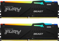 ������ ����������� Kingston 64GB 5200MT/s DDR5 CL40 DIMM (Kit of 2) FURY Beast RGB (KF552C40BBAK2-64)