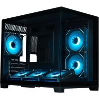 ������ XASTRA QW500M 6ARGB-C10-UC Black mATX/Aquarium/Screewless/ 6x120mm ARGB PWM FM fans/Argb+PWM HUB 10port/Type-C/ QW500M-6FM12A-C10-UC