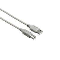 Кабель Hama H-200901 (00200901) ver2.0 USB A(f) USB B(f), 3м, серый