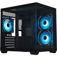 ������ XASTRA QW400M 3ARGB-C6-AC Black mATX/Aquarium/Screewless/3x120mm ARGB PWM FM fans/Argb+PWM HUB 6port/Type-C+USB3.0 (1 USB3.0 ������)/ QW400M-3FM12A-C6-AC