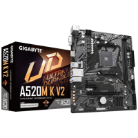  Gigabyte A520M K V2 Soc-AM4 AMD A520 2xDDR4 mATX AC`97 8ch(7.1) GbLAN RAID+VGA+HDMI