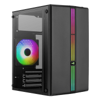  MiniTower AeroCool EVO Mini-G-BK-v1 (mATX, USB3x1, USB2x2, 120mm RGB fan,  ) (4711099472352)