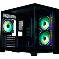 ������ XASTRA QW500M 3ARGB-C10-UC Black mATX/Aquarium/Screewless/3x120mm ARGB PWM FM fans/Argb+PWM HUB 10port/Type-C/ QW500M-3FM12A-C10-UC