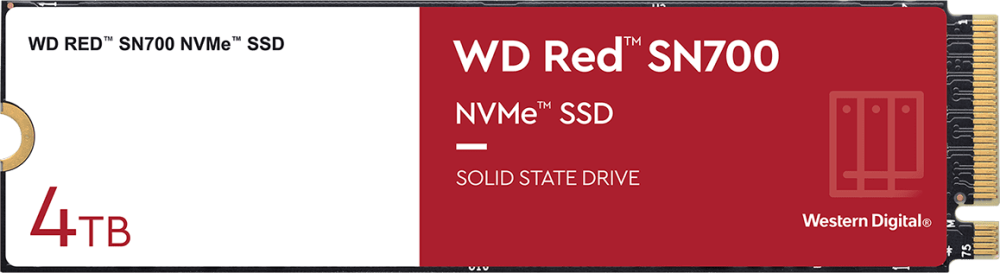 ���������� SSD 4Tb WD Red SN700 (WDS400T1R0C) ���������� SSD, M.2, 4000 ��, PCI-E x4, NVMe, ������: 3400 ��/���, ������: 3100 ��/���