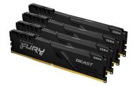 ����������� ������ 64Gb Kingston FURY Beast Black KF432C16BBK4/64 DDR 4 DIMM PC25600, 3200Mhz, CL16 (Kit of 4)  (retail)