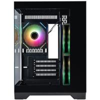 ������ 1STPLAYER MEGAVIEW MV5-TP ARGB Black / mATX / 3x120mm ARGB fans / MV5-TP-BK-2FC7R-1FC7