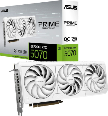���������� ASUS NVIDIA GeForce RTX 5070 PRIME OC 12Gb (PRIME-RTX5070-O12G-WHITE) 90YV0M19-M0NA00