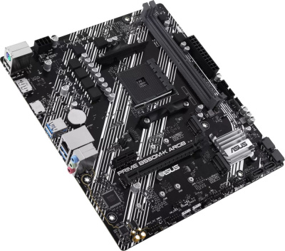 ����������� ����� ASUS PRIME B550M-K ARGB, Socket AM4, B550, 2*DDR4, DP+HDMI, SATA3 + RAID, Audio, Gb LAN, USB 3.2, USB 2.0, COM*1 header (w/o cable), mATX ; 90MB1GC0-M0EAY0