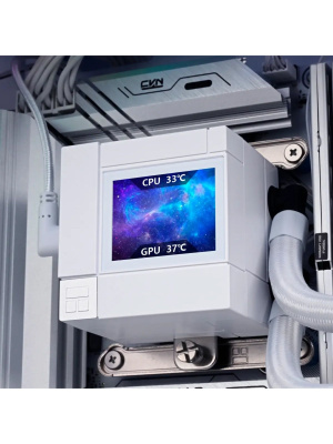 ��� Thermalright Core Matrix 240 Vision (240mm, LED, White, ARGB/ Fans: 2x120mm, 68.9CFM, 28.2dBA, 2000RPM/ Pump height 64.4mm, Rad thickness 27mm/ S: 1700, 1200, 1851, 115X, AM5, AM4)