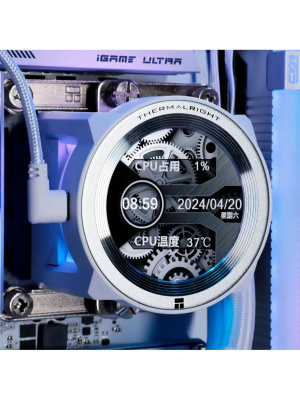 ��� Thermalright Core Vision 360 (360mm, LED, White, ARGB/ Fans: 3x120mm, 72.37CFM, 27.7dBA, 2000RPM/ Pump height 66mm, Rad thickness 27mm/ S: 1700, 1200, 1851, 115X, 2011, 2066, AM5, AM4)