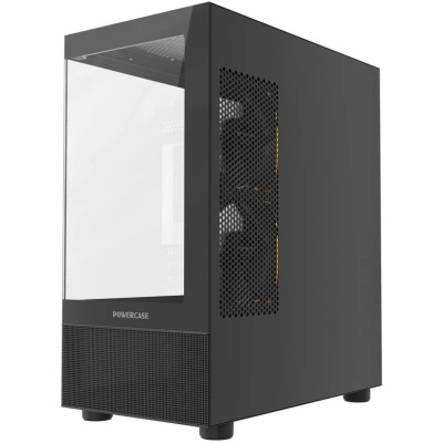 ������ Powercase Vision Micro M2 ARGB, Tempered Glass, 3x 120mm ARGB PWM Fan, ������, mATX  (CVMBM2-A3)