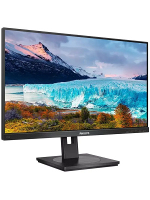 ������� Philips 272S1M 27" 1920x1080, LED, 16:9, IPS, 250cd, 1000:1, 50M:1, 4ms, 178/178, VGA, DVI, HDMI, DP, USB 3.2, USB-B,  3*USB-A 3.2, 75Hz, Speakers, HAS, Pivot, Tilt, Swivel, �����, VESA, Black, 3y