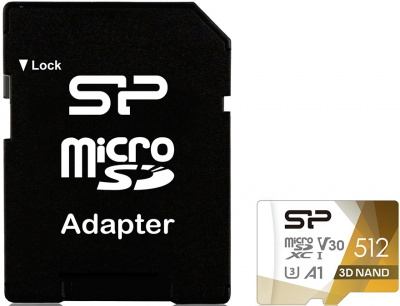   512Gb MicroSD Silicon Power Superior Pro + SD  (SP512GBSTXDU3V20AB)