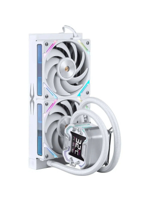 ������� �������� ���������� 1STPLAYER X-240E White / 2x120mm, ARGB, 7-segment display, 250W TDP / X-240E-WH