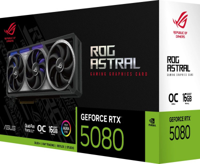 ���������� ASUS NVIDIA GeForce RTX 5080 ROG-ASTRAL-RTX5080-O16G-GAMING 16�� Gaming, GDDR7, OC, Ret 90YV0LV0-M0NA00