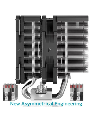 ����� ��� ���������� Scythe Fuma 3 (230W, 4-pin PWM, 154mm, Al/Cu, 6x6mm, 2x120mm, 39.44/67.62CFM, 23.8/28.6dBA, 1500RPM, S: 1851/1700/1200/115X/2011(v3)/2066, AM5/AM4, silver, black)
