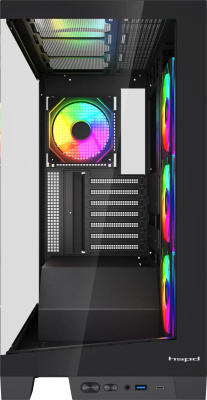 ������ �� HSPD F550-TGBK-ARGB, Midi-Tower, ��� ��, Black