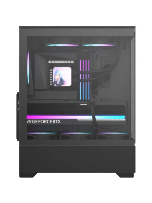 ������ Formula V Line Crystal Z1 Plus Black AR V2, ATX, Left & Front side Tempered Glass, USB3.0*1+USB2.0*1,+Type C*1, TOP 2x120mm ARGB, REAR 1x120mm ARGB