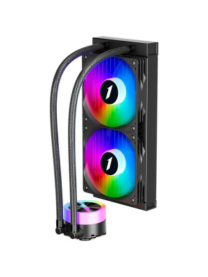 ������� �������� ���������� 1STPLAYER TS1 240 Black / 2x120mm, ARGB, 250W TDP / TS1-240-BK