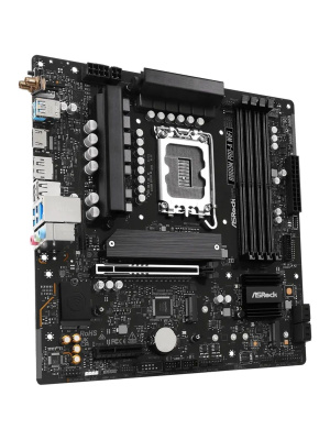 ����������� ����� ASROCK B860M PRO-A WIFI, LGA1851, B860, 4*DDR5, 4*SATA, 4*M.2, 6*USB 3.2, 2*USB 2.0, Type-C, 2*PCIx16, 1*M.2 (Key E), HDMI+DP, mATX