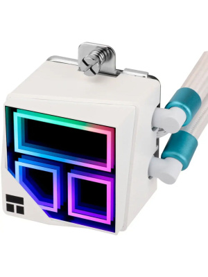 ������� ���������� ��� ���������� Thermalright Frozen Infinity 240 (240mm, White, ARGB/ Fans: 2x120mm, 68.9CFM, 28.2dBA, 2000RPM/ Pump height 60mm, Rad thickness 27mm/ S: 1700, 1200, 1851, 115X, AM5, AM4)