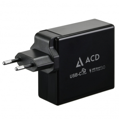   (ACD-P602W-V1B) 60,   2xUSB 1PD+1QC, 3.6~20/3 RTL