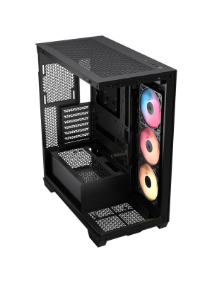 ������ Corsair 3500X RS-R ARGB, Midi-Tower, TG, 3x120mm ARGB, 2xUSB-A 3.2, 1xUSB 3.2 Type-C, E-ATX, ATX, mATX, mITX Black