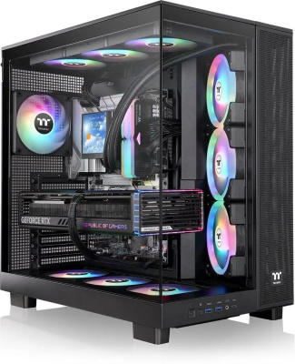������ Thermaltake View 380 XL TG ARGB ������ ��� �� E-ATX 2x120mm 2xUSB3.0 audio bott PSU