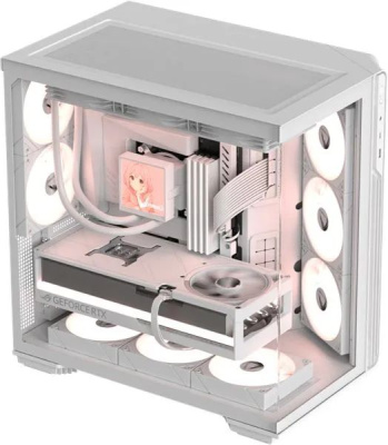 ����������� ������ Formula V Line Crystal Z7 PA White, ATX, TYPE-C*1, USB3.0*1, Front+Side Glass, SIDE 3x PERFORMANCE ARGB, REAR 2x PERFORMANCE ARGB