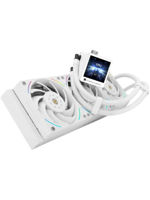 ��� Thermalright Frozen Vision 360 V2 (360mm, LED, White, ARGB/ Fans: 3x120mm, 69CFM, 27dBA, 2150RPM/ Pump height 60mm, 23dBA, 3000RPM, Rad thickness 27mm/ S: 1700, 1200, 1851, 115X, 2011, 2066, AM5, AM4)