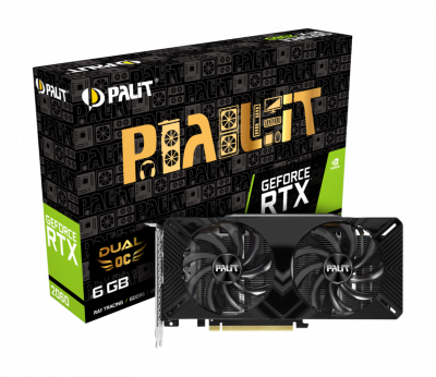  PALIT PCIE16 RTX2060 6GB GDDR6 W/O LED RTX2060DUAL OC6G (NE62060S18J9-1160A-1)