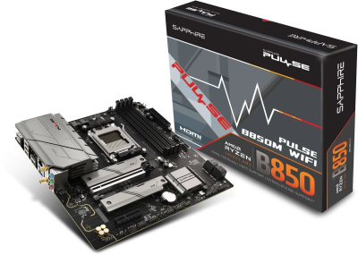����������� ����� Sapphire B850M PULSE WIFI, AM5, B850, mATX, Ret 52123-04-40G
