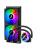 ������� �������� ���������� 1STPLAYER TS1 240 Black / 2x120mm, ARGB, 250W TDP / TS1-240-BK