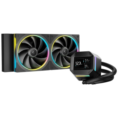 ������� ����������� ���������� DeepCool LM240, LCD, 4-pin, ARGB, 120��, ������, retail (R-LM240-BKDMMC-1)