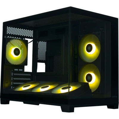 ������ XASTRA QR500M 6ARGB-FC-C6-UC Black mATX/Aquarium/ 2 Curve Glass /1x360mm+1x240mm+1x120mm ARGB PWM FM fans/ Argb+PWM HUB 6port /Type-C/ QR500M-1FA36A-1FA24A-1FC12A-C6-UC