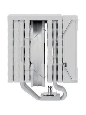 ����� upHere UE2TC8 White ARGB / 8HPx6mm, 280W TDP, dual tower, 2x120mm ARGB fans, 600-1650RPM, 68 CFM, 25dBA / UE2TC8