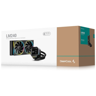 ������� ����������� ���������� DeepCool LM240, LCD, 4-pin, ARGB, 120��, ������, retail (R-LM240-BKDMMC-1)